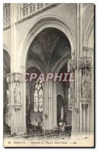 Ansichtskarte AK Vernon (Eure) Interieur de l'Eglise Notre Dame
