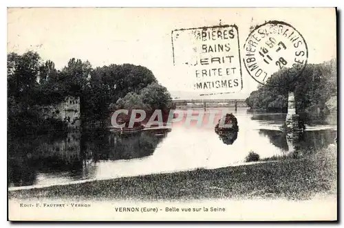 Ansichtskarte AK Vernon (Eure) Belle vue sur la Seine