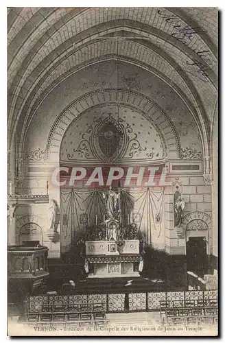 Cartes postales Vernon (Eure) Interieur de la Chapelle des Religieuses de jesus au Temple