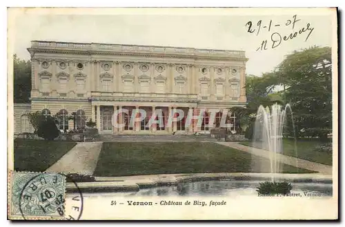 Ansichtskarte AK Vernon (Eure) Chateau de Bizy Facade