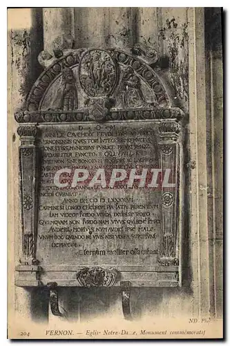 Cartes postales Vernon (Eure) Eglise Notre Dame Monument commemoratif