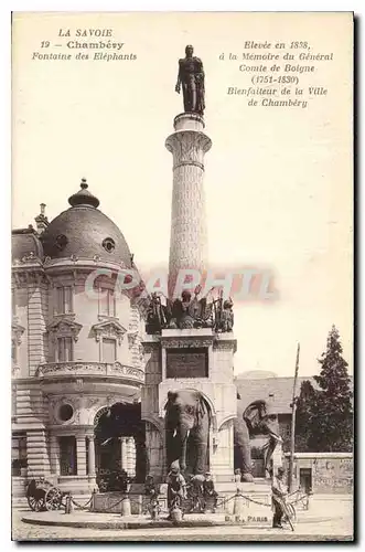 Cartes postales Chambery (Savoie) Fontaine des Elephants