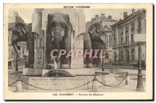 Cartes postales Chambery (Savoie) Fontaine des Elephants