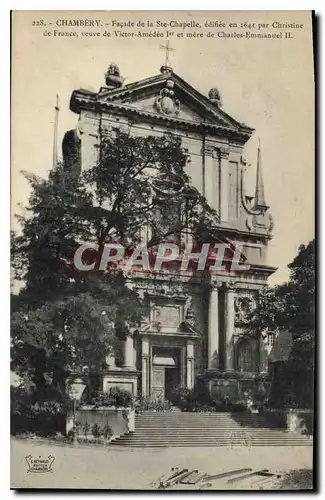 Cartes postales Chambery (Savoie) Facade de la Ste Chapelle