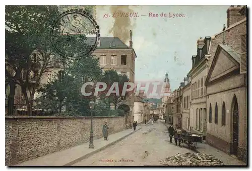 Ansichtskarte AK Evreux Rue du Lycee