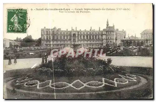 Cartes postales Saint Germain en Laye Facade Septentrionale du Chateau Vue Generale du Parterre