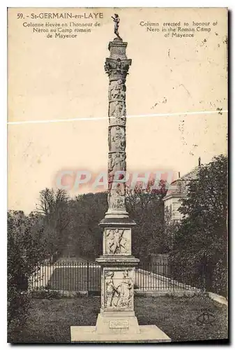 Cartes postales Saint Germain en Laye Colonne elevee en l'honneur de Neron au Camp romain de Mayence