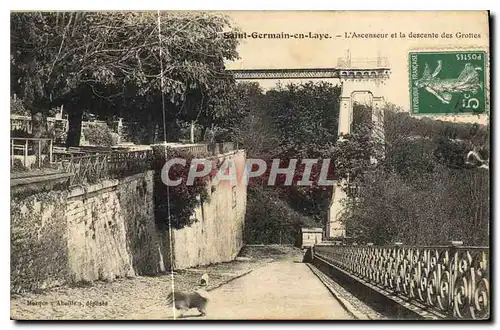 Cartes postales Saint Germain en Laye L'Ascenseur et la descente des Grottes