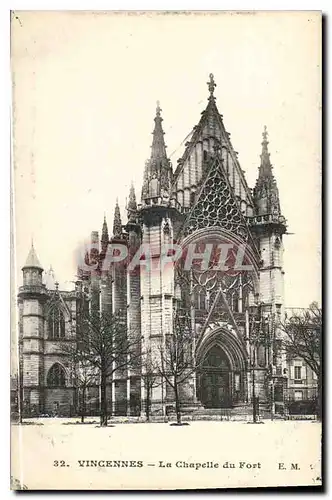 Cartes postales Vincennes La Chapelle du Fort