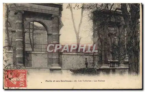 Cartes postales Paris et ses Environs Les Tuileries Les Ruines