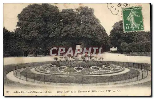 Cartes postales Saint Germain en Laye Rond Point de la Terrasse et Allee Louis XIV