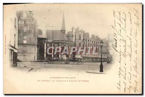 Cartes postales Saint Germain en Laye Le Chateau Chapelle a Statue de Thiers