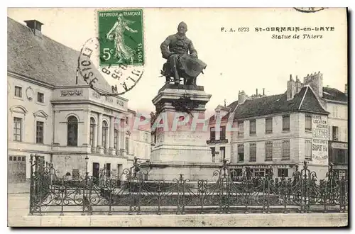 Cartes postales St Germain en Laye Statue de Thiers