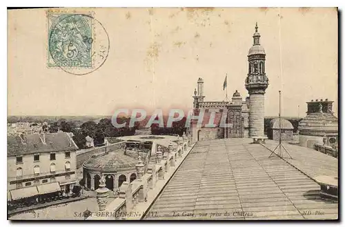 Cartes postales Saint Germain en Laye La Gare Vue prise du Chateau