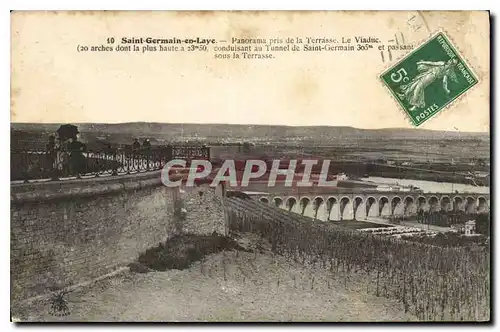 Cartes postales Saint Germain en Laye Panorama pris de la Terrasse Le viaduc