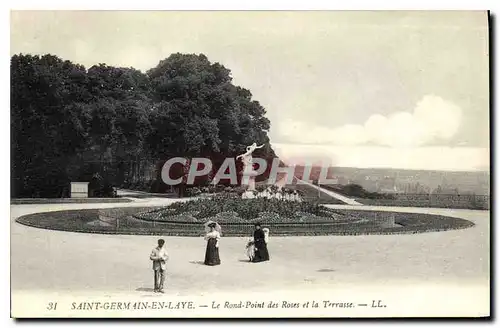 Ansichtskarte AK Saint Germain en Laye Le Rond Point des Roses et la Terrasse