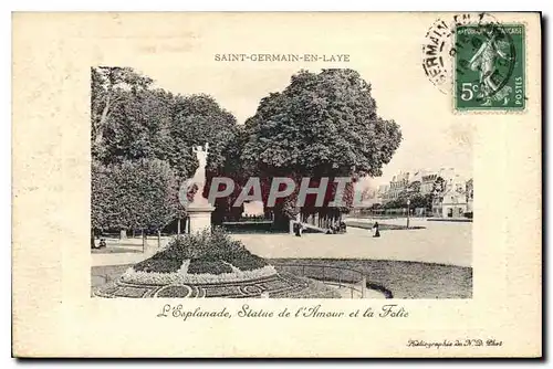 Cartes postales Saint Germain en Laye L'Esplanade Statue de l'Amour et la Folie