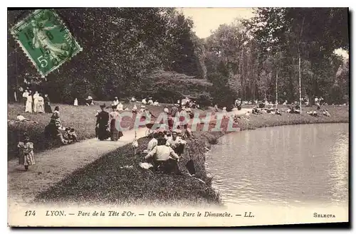 Ansichtskarte AK Lyon Parc de la Tete d'Or Un Coin du Parc le Dimanche