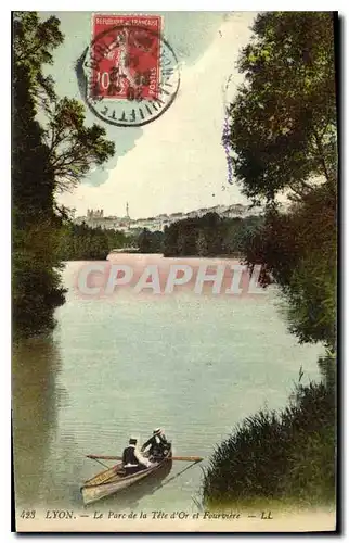 Cartes postales Lyon Le Parc de la Tete d'Or et Fourviere