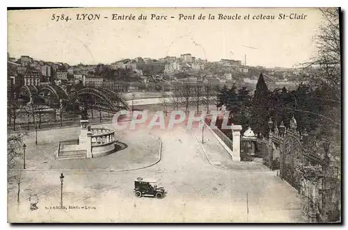 Cartes postales Lyon Entree du Parc Pont de la Boucle et coteau St Clair