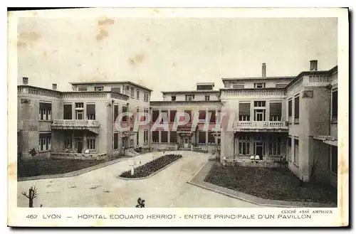 Cartes postales Lyon Hopital Edouard Herriot Entree Principale d'un Pavillon