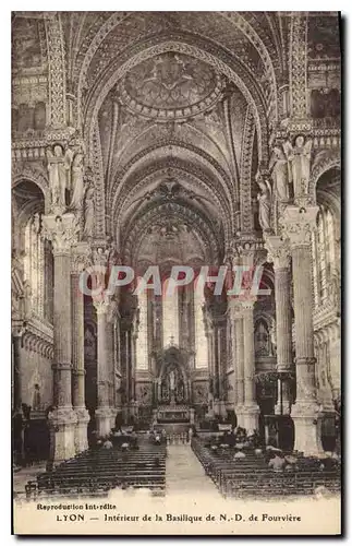 Cartes postales Lyon Interieur de la Basilique de Notre Dame de Fourviere