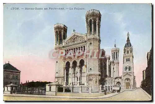 Cartes postales Lyon Notre Dame de Fourviere La Facade