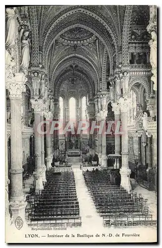 Cartes postales Lyon Interieur de la Basilique de Notre Dame de Fourviere