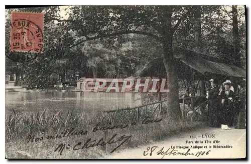 Cartes postales Lyon Parc de la Tete d'Or La Pirogue Antique et le Debarcadere