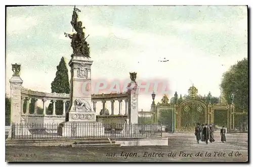 Cartes postales Lyon Entree du Parc de la Tete d'Or