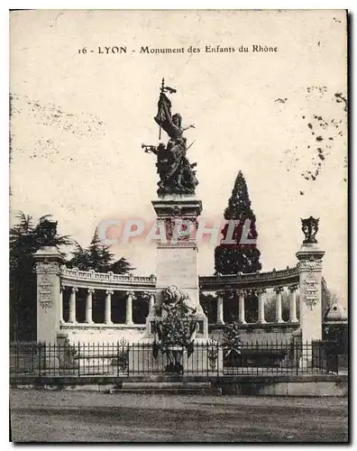 Ansichtskarte AK Lyon Monument des Enfants du Rhone