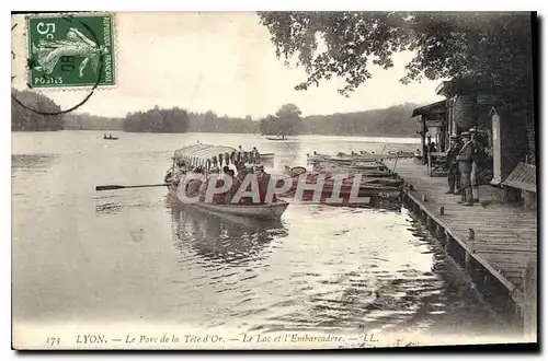 Ansichtskarte AK Lyon Le Parc de la Tete d'Or Le Lac et l'Embarcadere