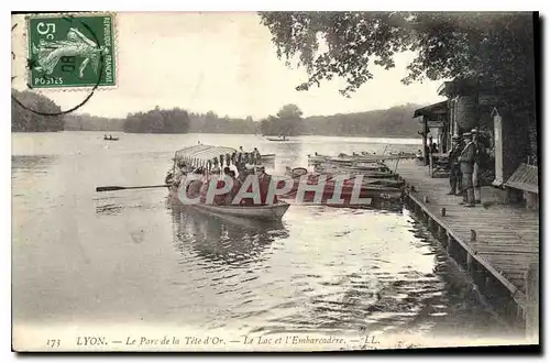 Cartes postales Lyon Le Parc de la Tete d'Or Le Lac et l'Embarcadere