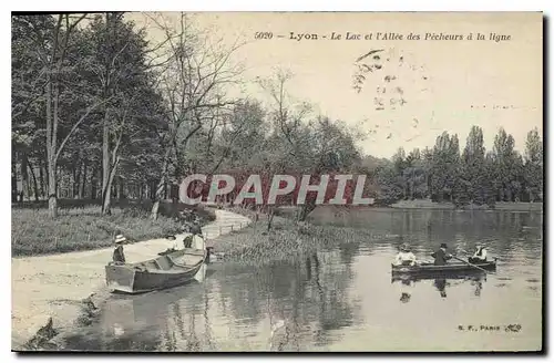 Cartes postales Lyon Le Lac et l'Allee des Pecheurs a la Ligne