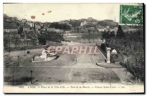 Cartes postales Lyon Place de la Tete d'Or Pont de la Boucle Coteau Saint Clair