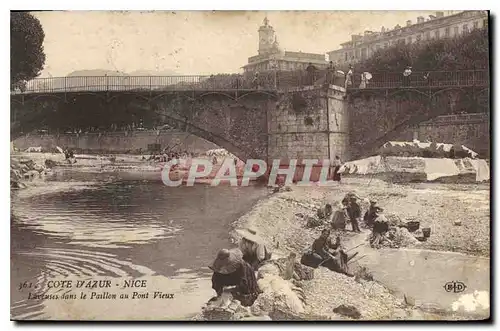 Ansichtskarte AK Cote d'Azur Nice Laveuses le Paillon au Pont Vieux