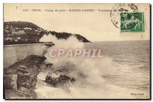 Cartes postales Nice Coup de mer Rauba Capeu Terrasse du Soler