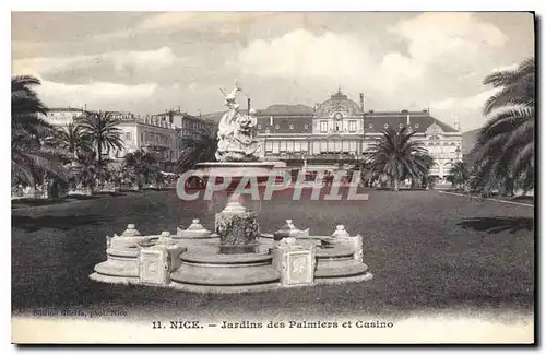 Ansichtskarte AK Nice Jardins des Palmiers et Casino