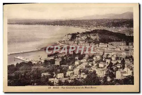 Cartes postales Nice Vue generale prise du Mont Boron