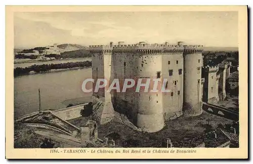 Cartes postales Tarascon Le Chateau du Roi Rene et le Chateau de Beaucaire