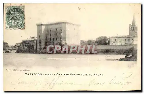 Cartes postales Tarascon Le Chateau vue du cote du rhone