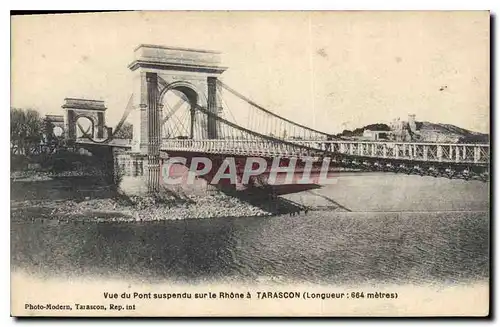 Ansichtskarte AK Vue du Pont suspendu sur le Rhone a Tarascon