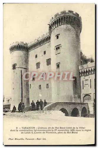 Cartes postales Tarascon Chateau dit du Roi Rene Cote de la Ville