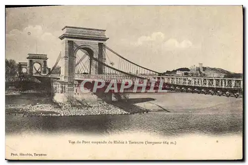 Cartes postales Vue du Pont suspendu du Rhone a Tarascon