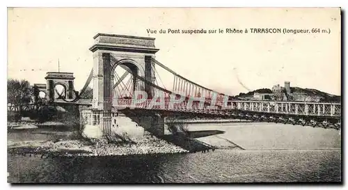 Ansichtskarte AK Vue du Pont suspendu sur le Rhone a Tarascon