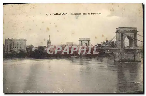 Cartes postales Tarascon Panorama pris de Beaucaire