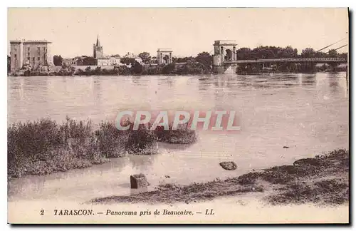 Cartes postales Tarascon Panorama pris de Beaucaire