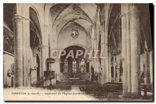 Cartes postales Tarascon B du R Interieur de l'Eglise Ste Marthe