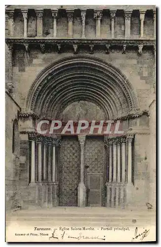 Cartes postales Tarascon Eglise Sainte Marthe Portail principal