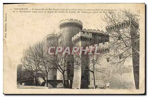 Cartes postales Tarascon Chateau dit du Roi Rene cote de la ville